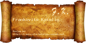 Frankovits Katalin névjegykártya