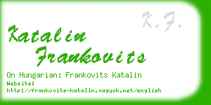 katalin frankovits business card